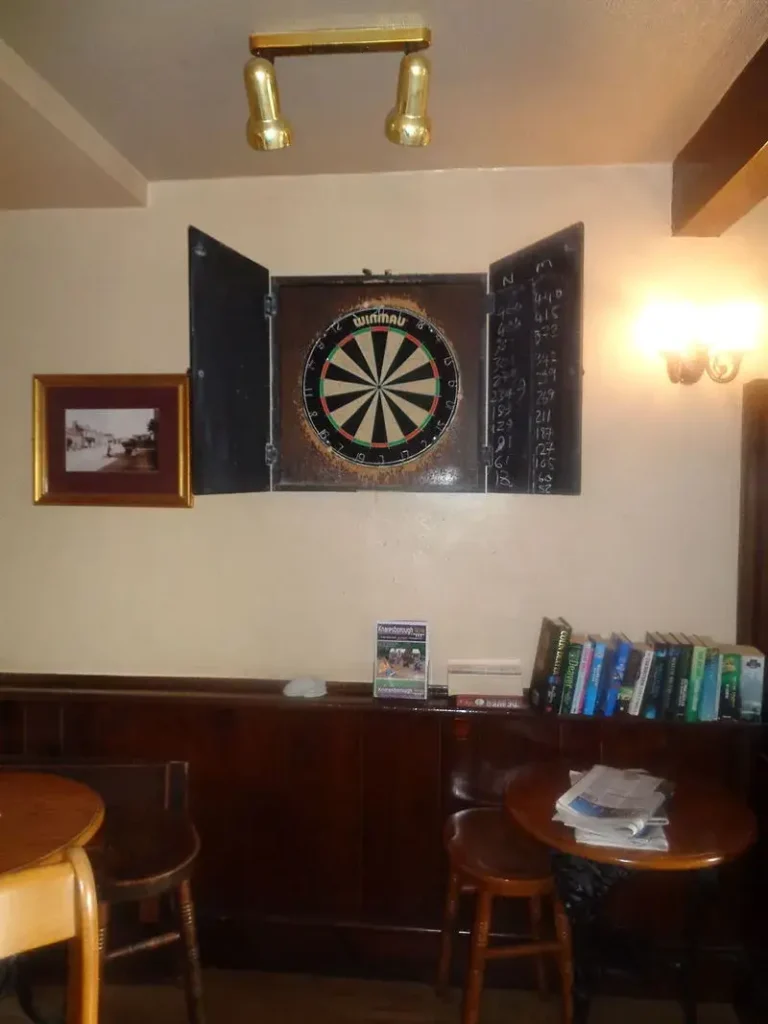 Doubles board in a pub in North Yorkshire, England